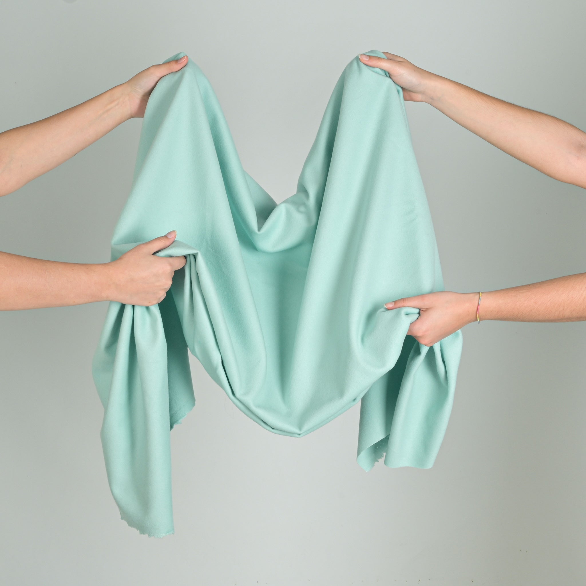 Acqua Green Light Melton 2503 - Fabrics4Fashion