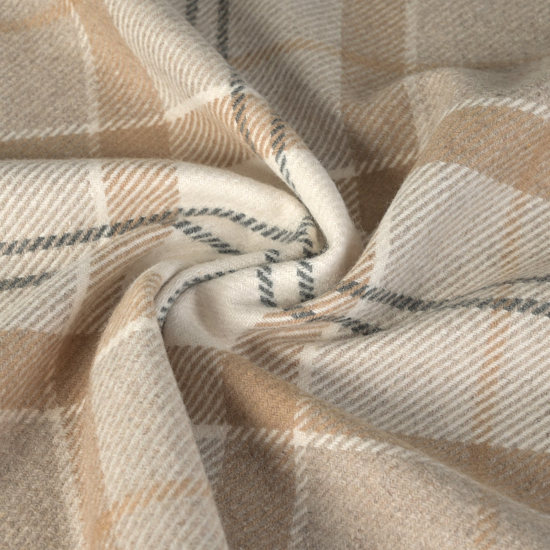 Beige Check Coating Fabric 95449