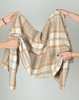 Beige Check Coating Fabric 95449