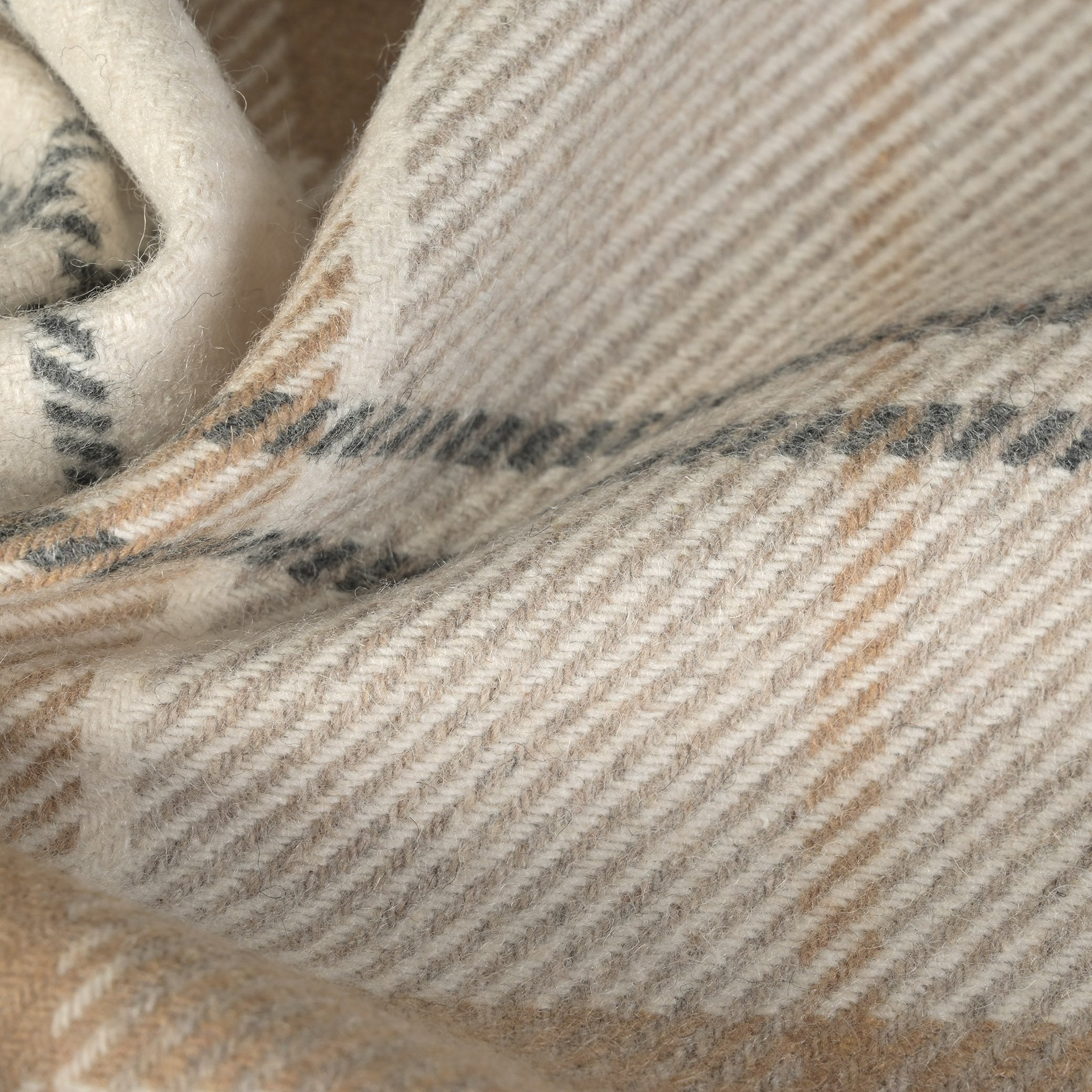 Beige Check Coating Fabric 95449