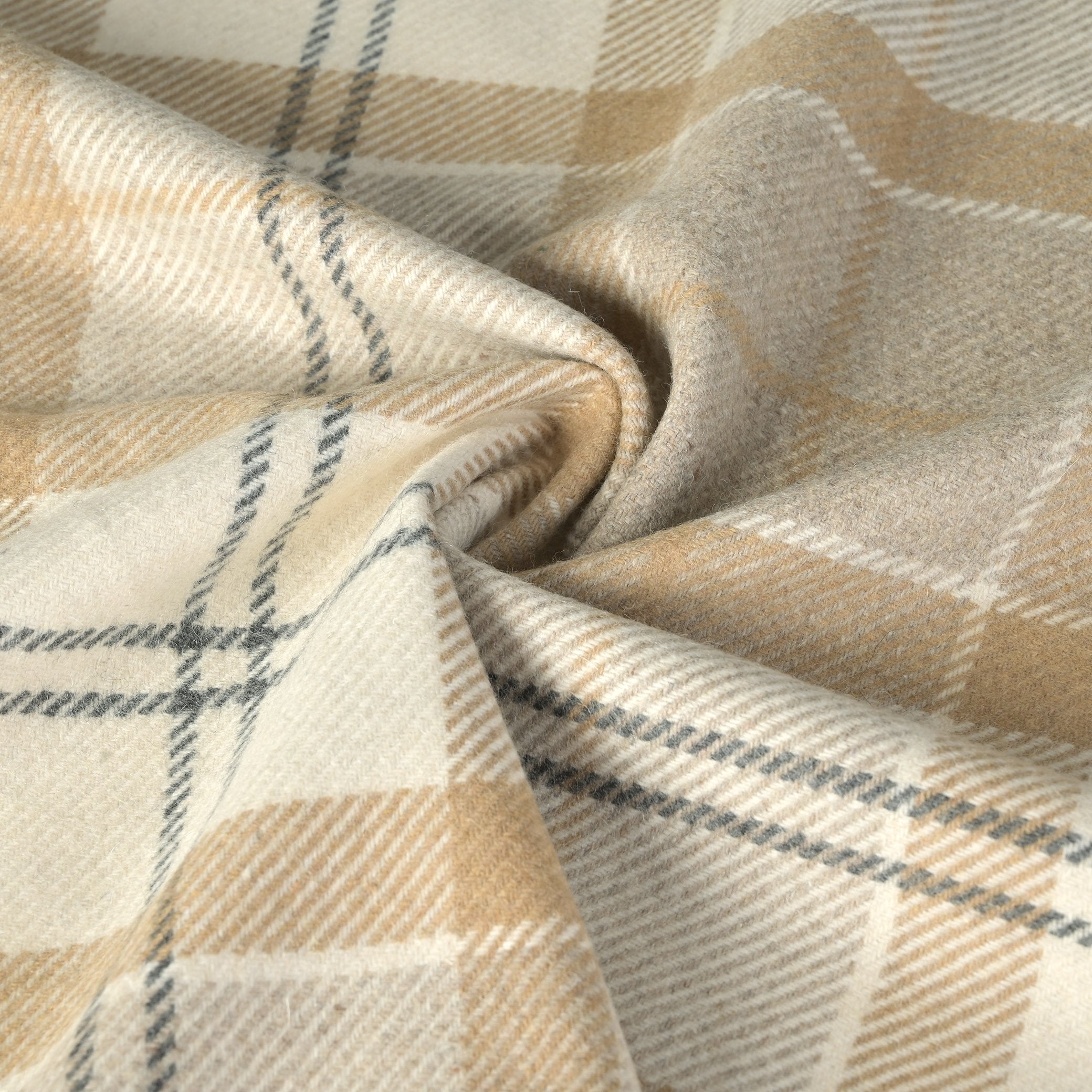 Beige Check Coating Fabric 9847