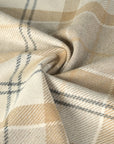 Beige Check Coating Fabric 9847
