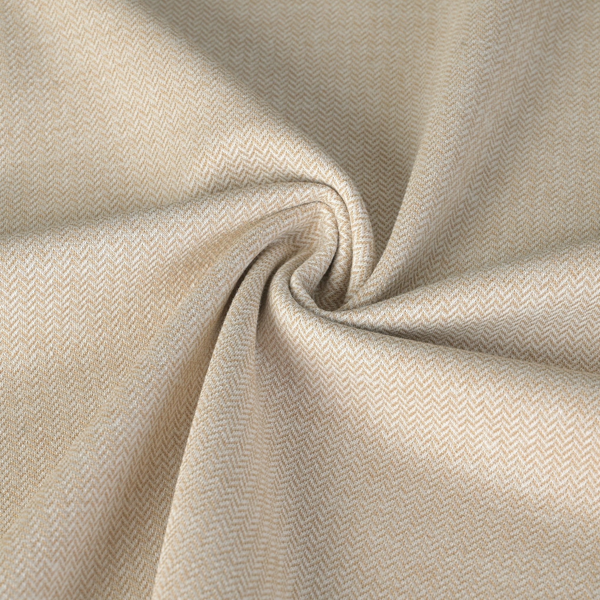 Beige Herringbone Jersey Fabric 11088