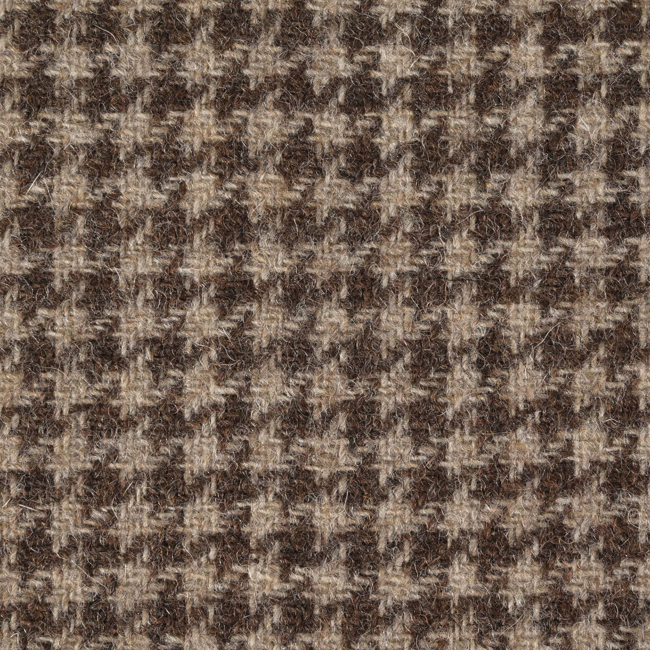 Beige Pied-de-Poule Flannel Fabric 7683