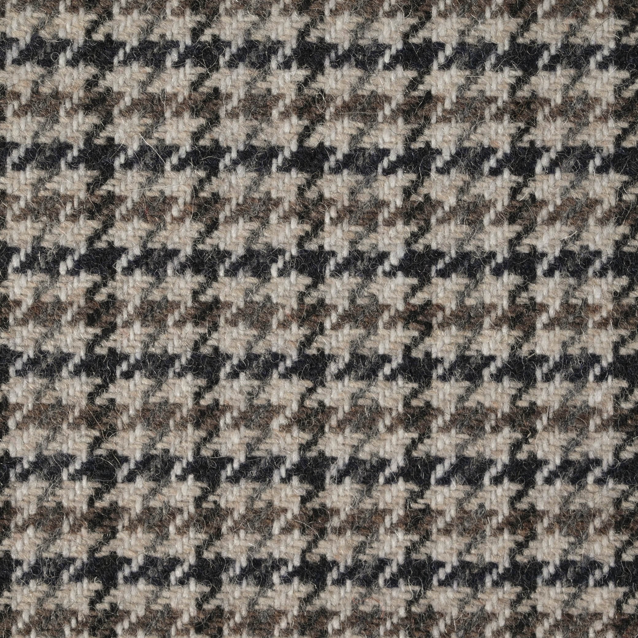 Beige Pied-de-Poule Flannel Fabric 9065