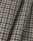 Beige Pied-de-Poule Flannel Fabric 9065