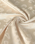 Beige Shiny Satin Fabric 8647