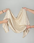Beige Shiny Satin Fabric 8647