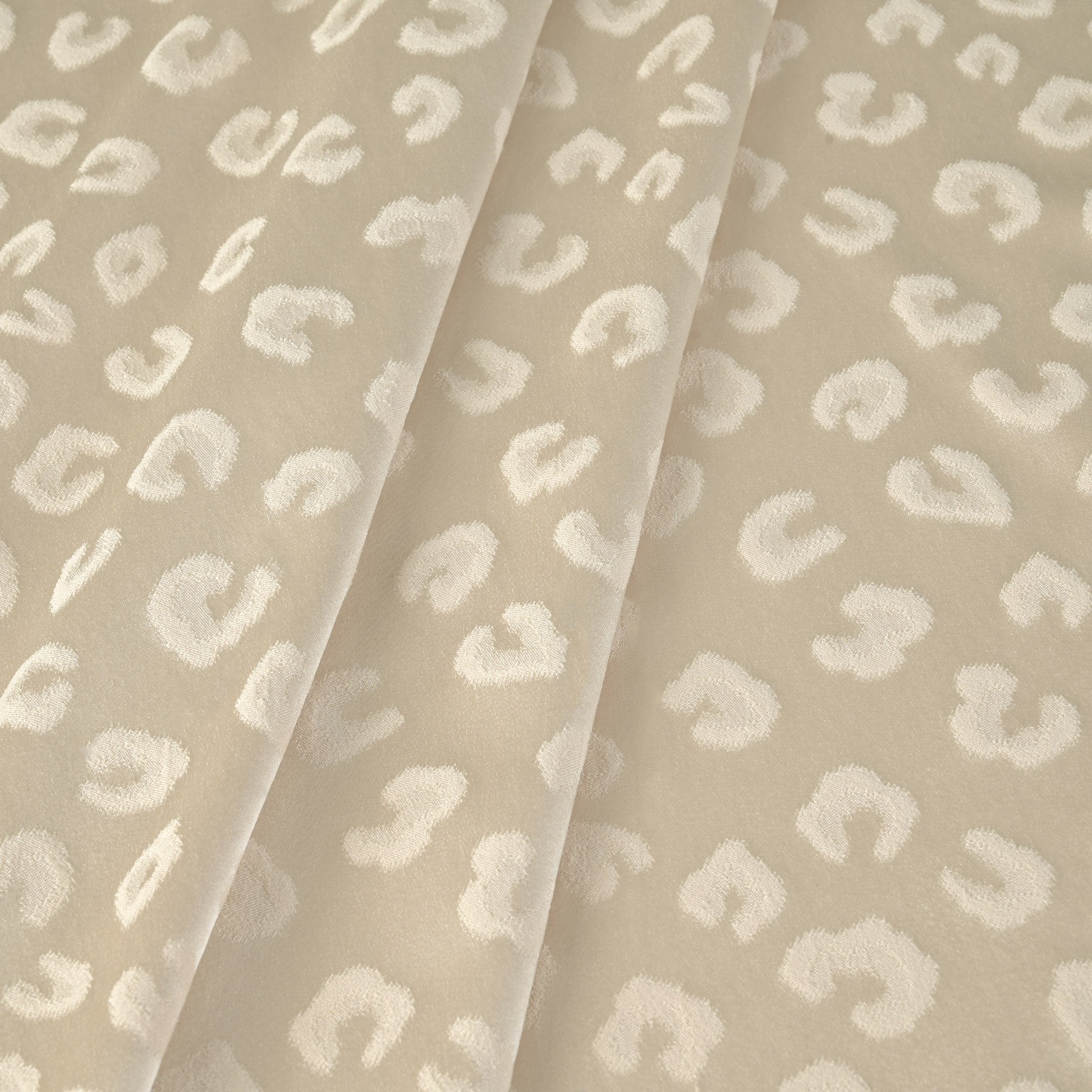 Beige Shiny Satin Fabric 8647
