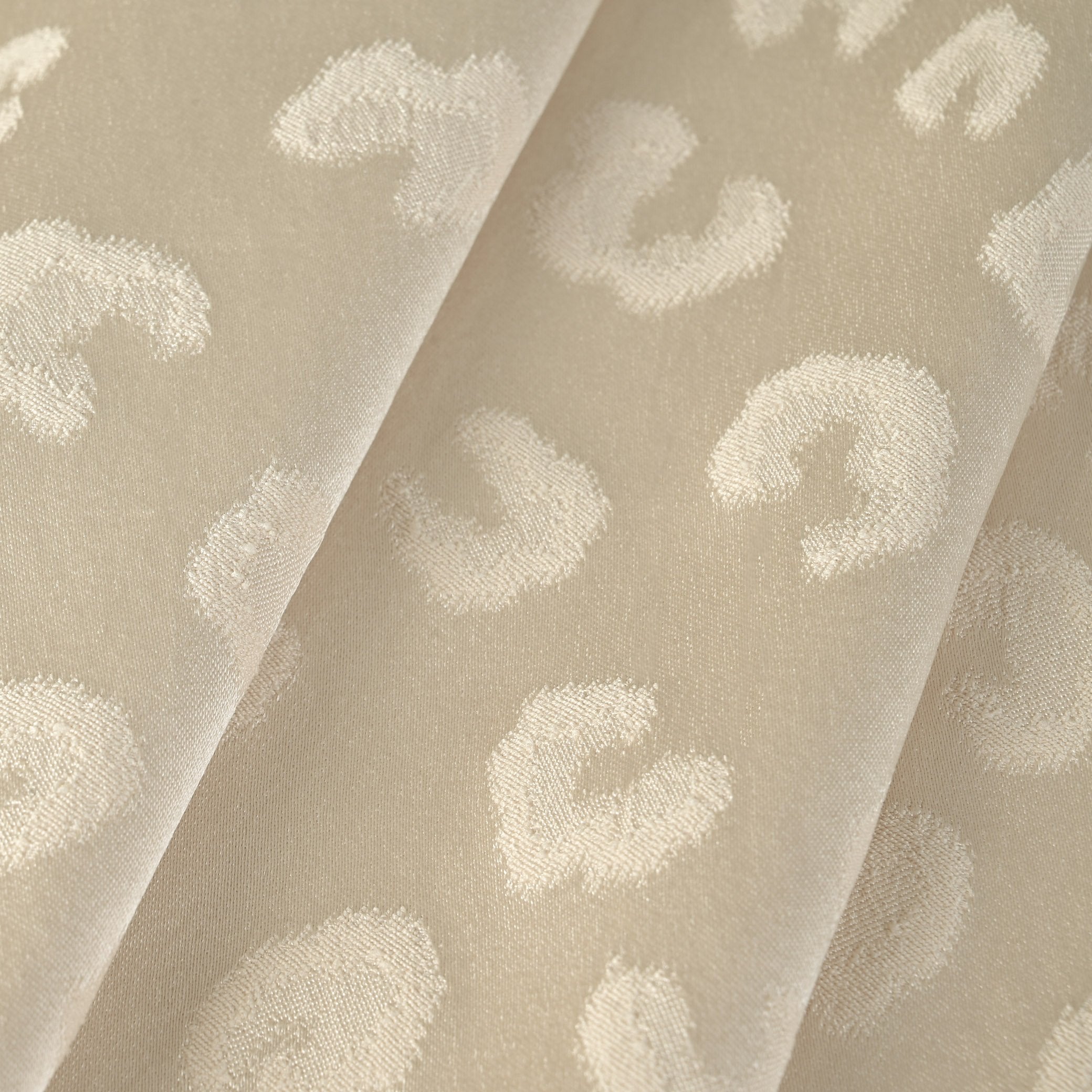 Beige Shiny Satin Fabric 8647