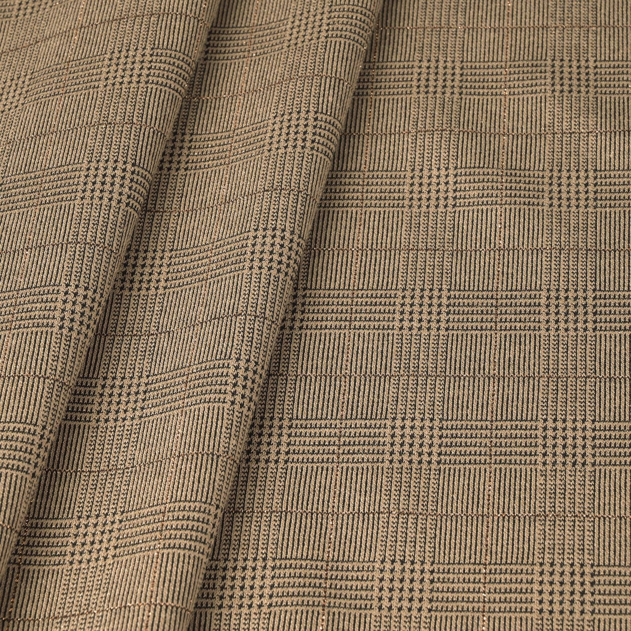 Beige Shiny Suiting Fabric 11107