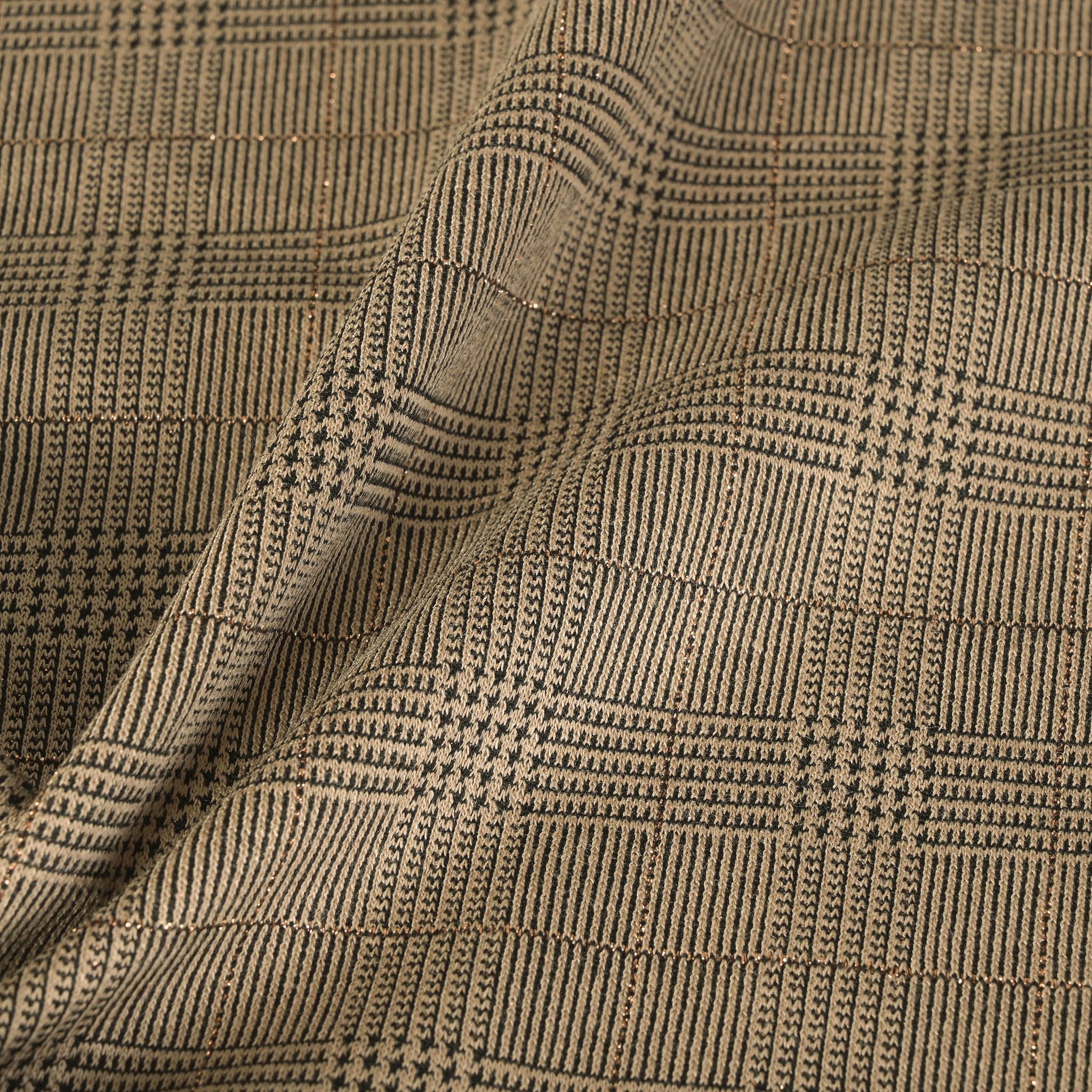 Beige Shiny Suiting Fabric 11107