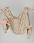 Beige Striped Canvas Fabric 11085