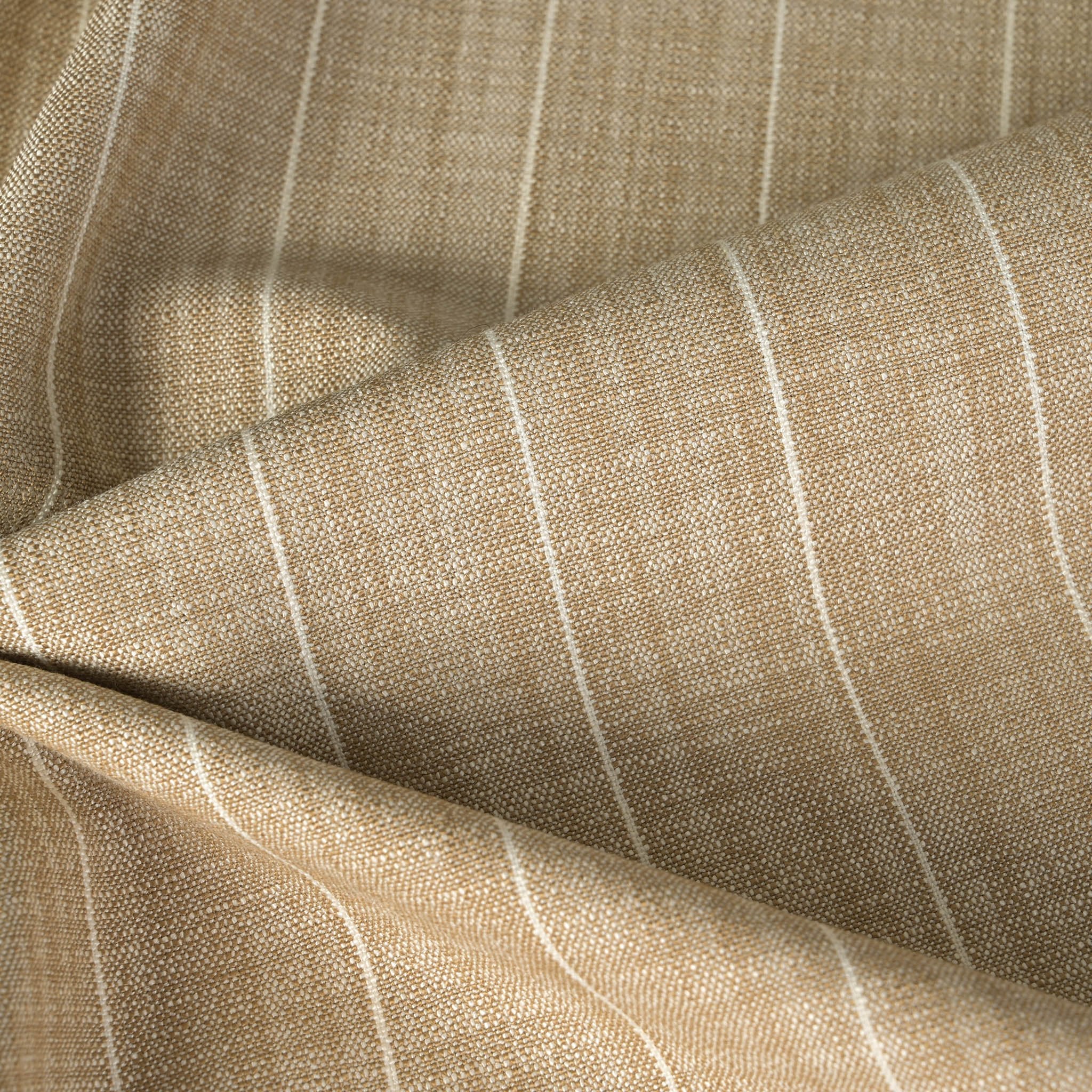 Beige Striped Canvas Fabric 11085