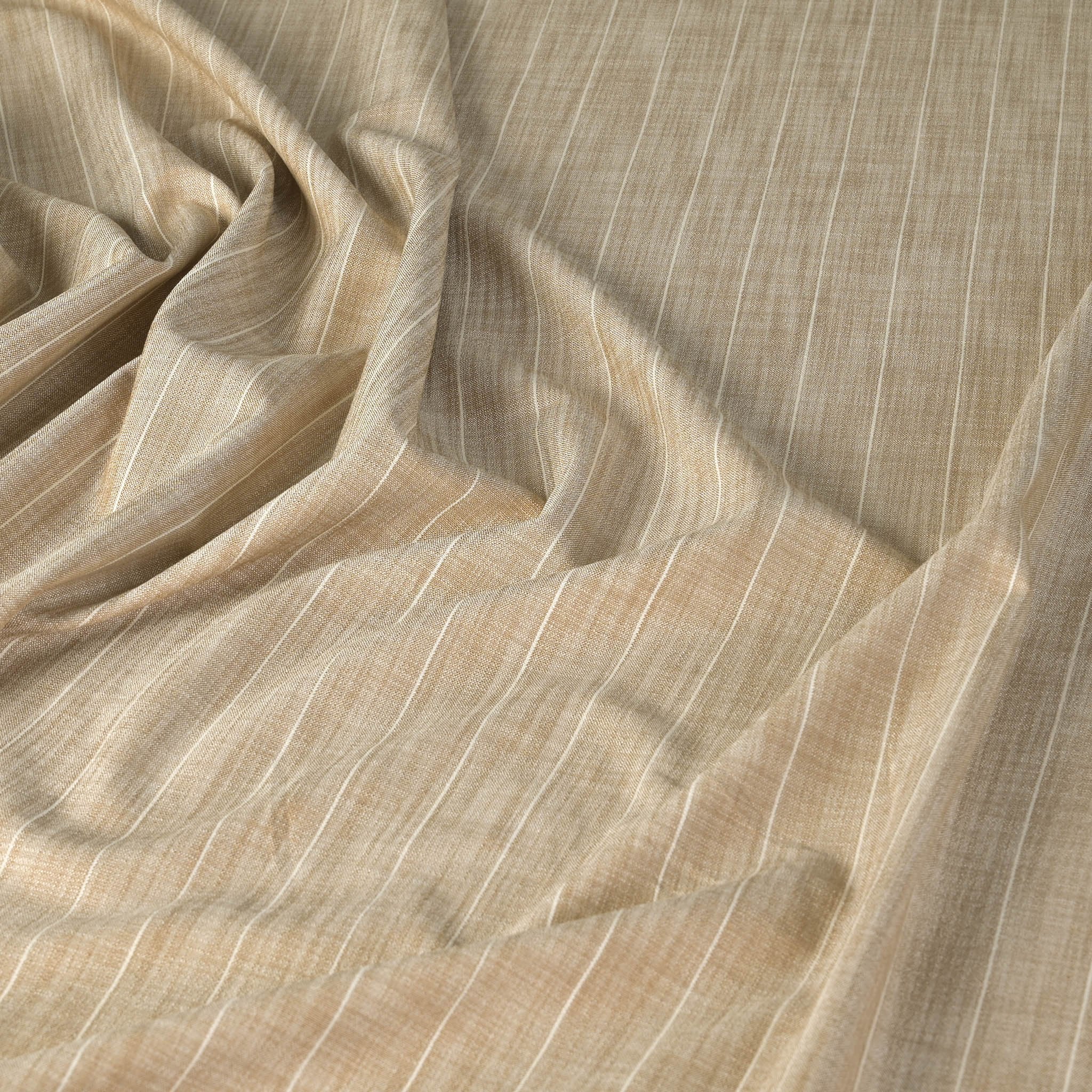 Beige Striped Canvas Fabric 11085