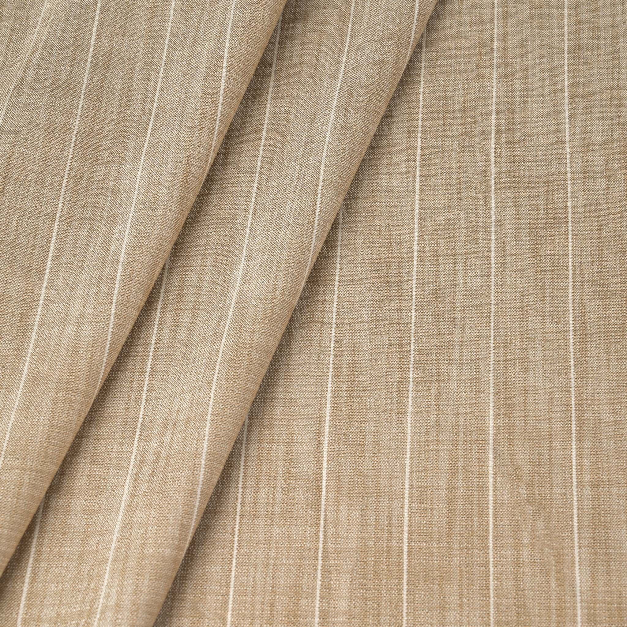 Beige Striped Canvas Fabric 11085