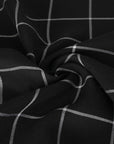 Black Blouse Weight Grid Fabric 6707