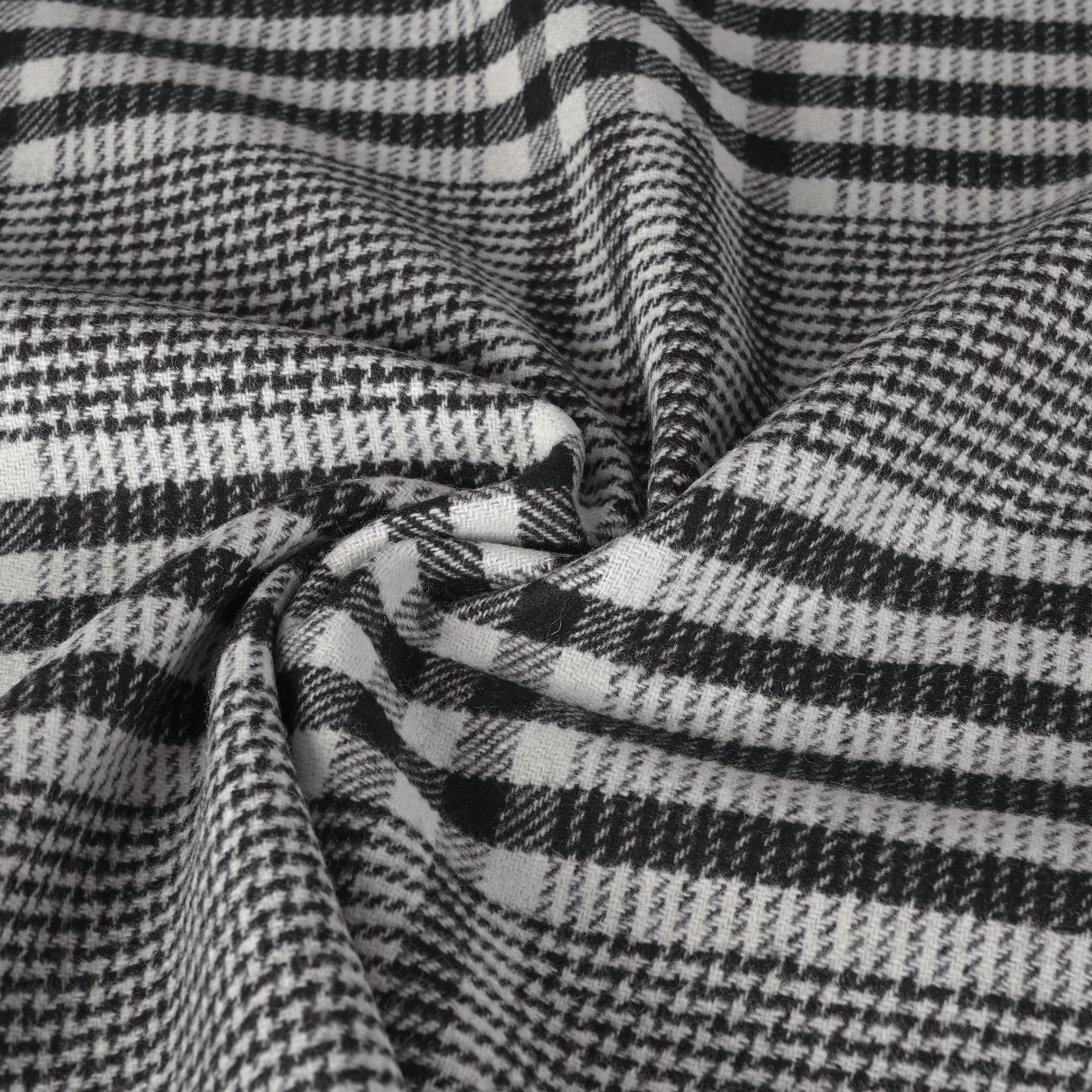 Black Check Coating Fabric 8002