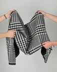 Black Check Coating Fabric 8002