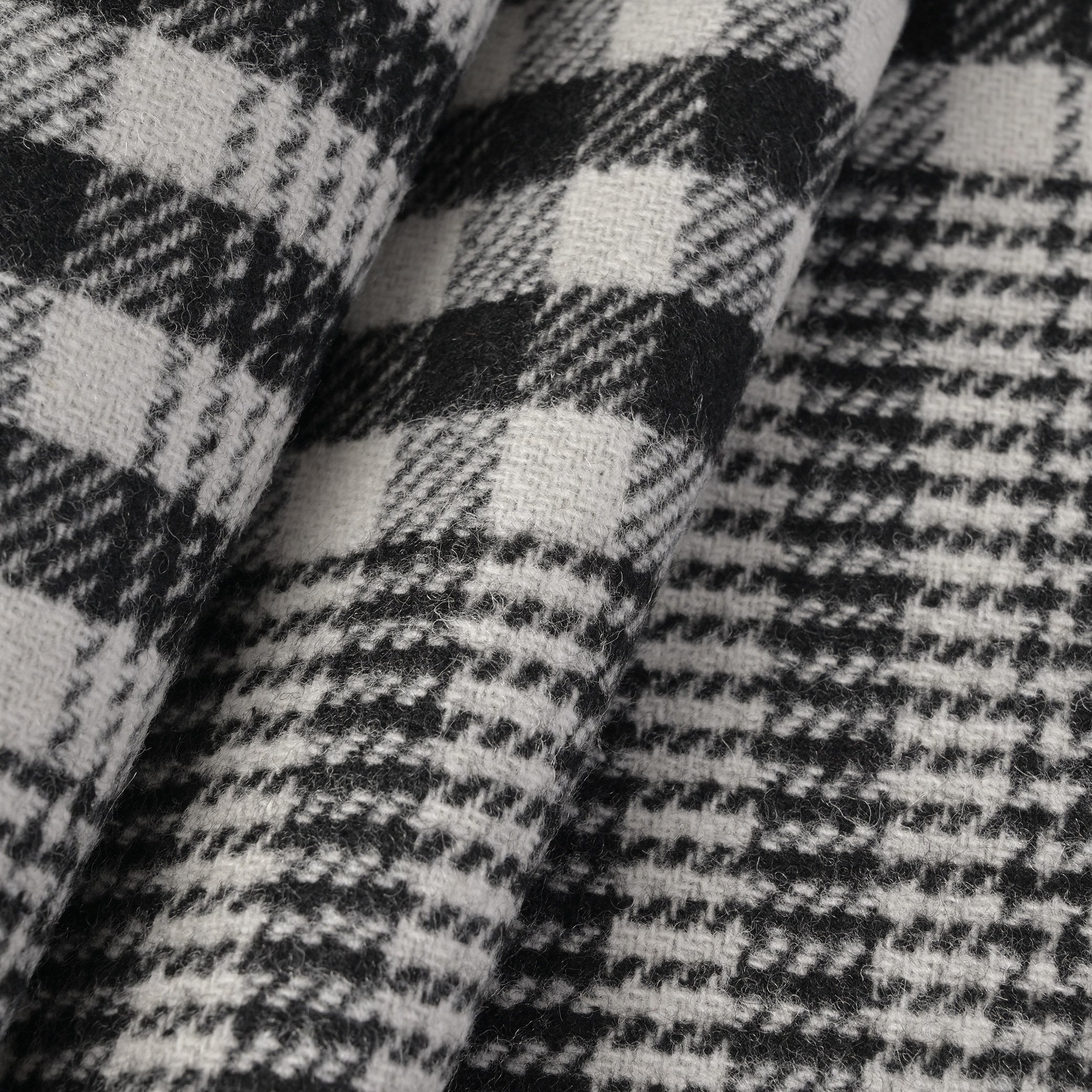 Black Check Coating Fabric 8002