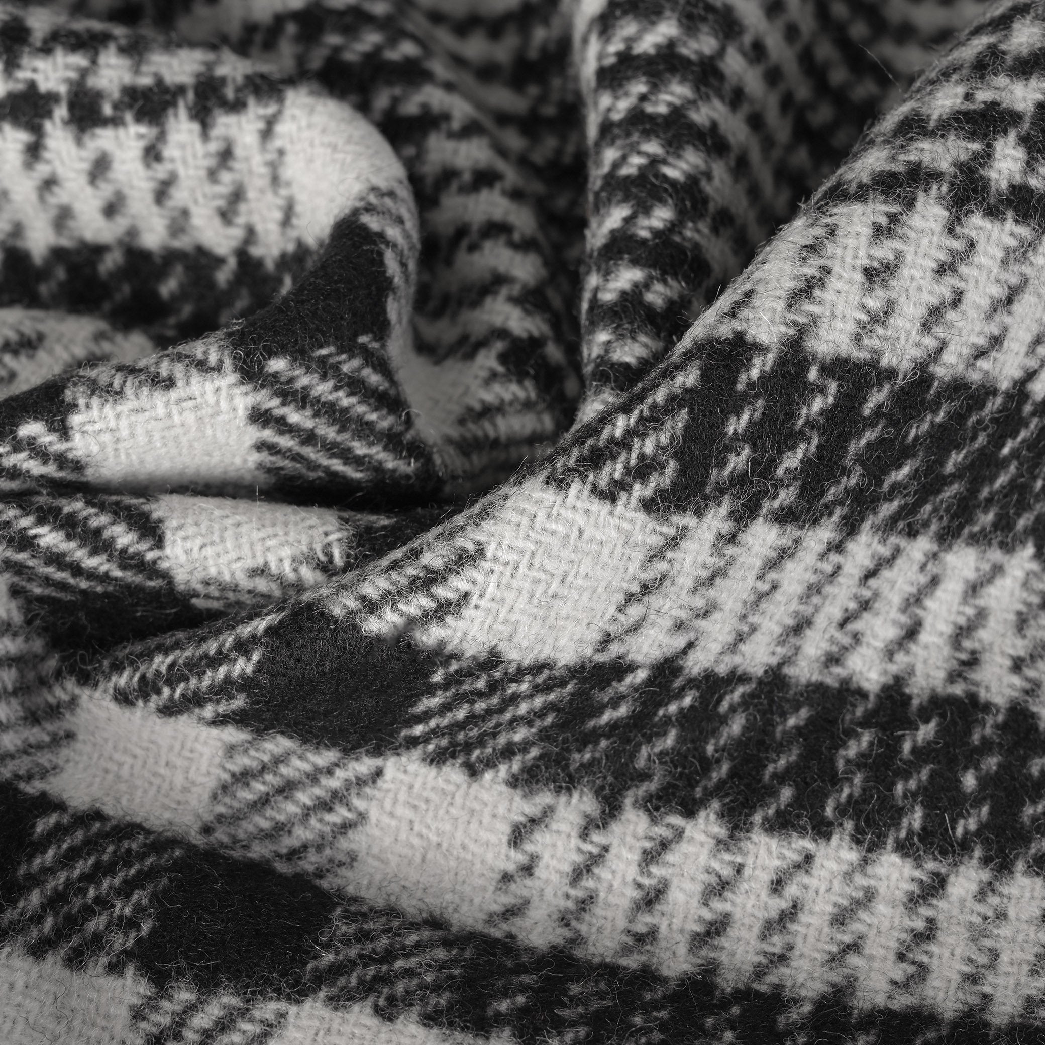 Black Check Coating Fabric 8002