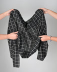 Black Check Shirting Fabric 2757