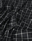 Black Check Shirting Fabric 2757