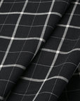 Black Check Shirting Fabric 2757