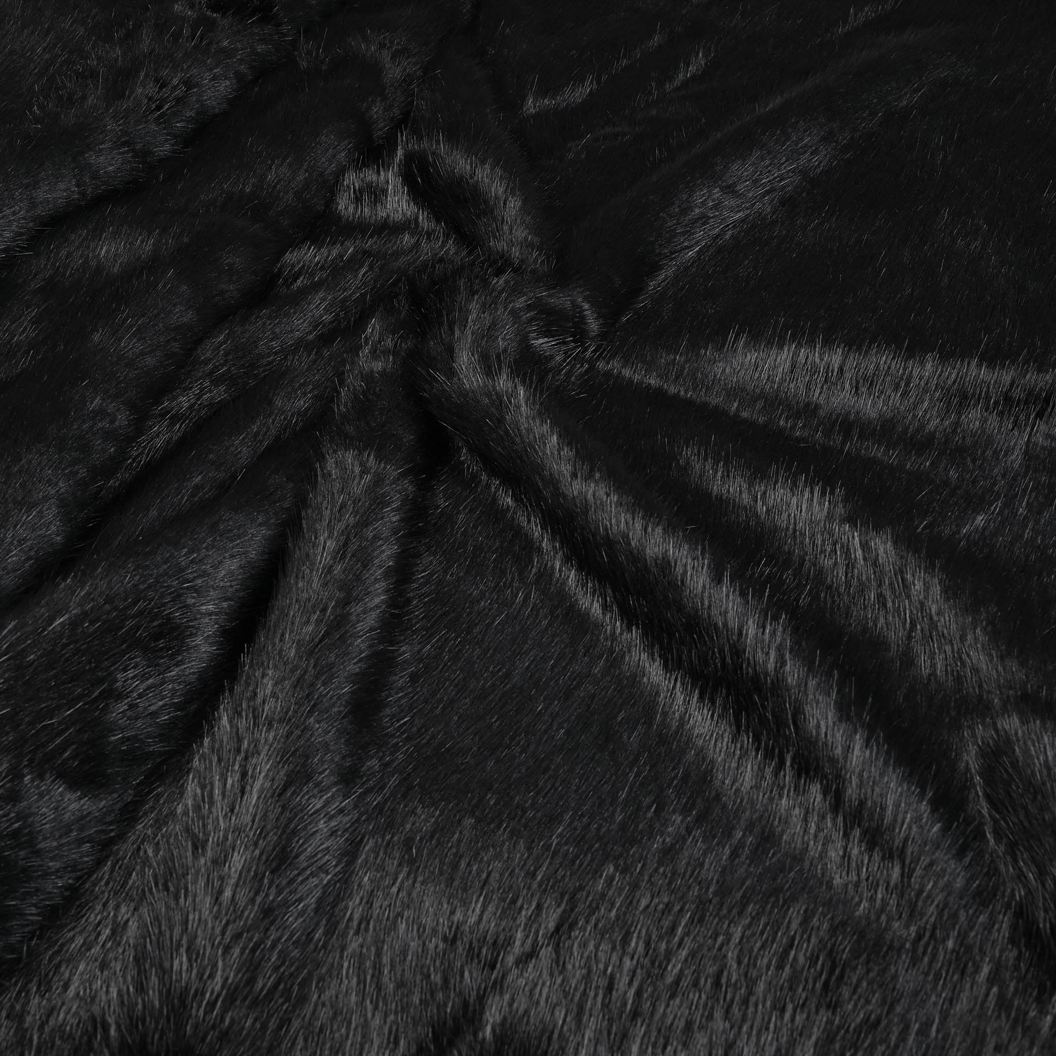 Black Faux Fur Fabric 95435