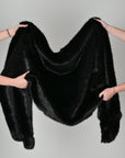 Black Faux Fur Fabric 95435
