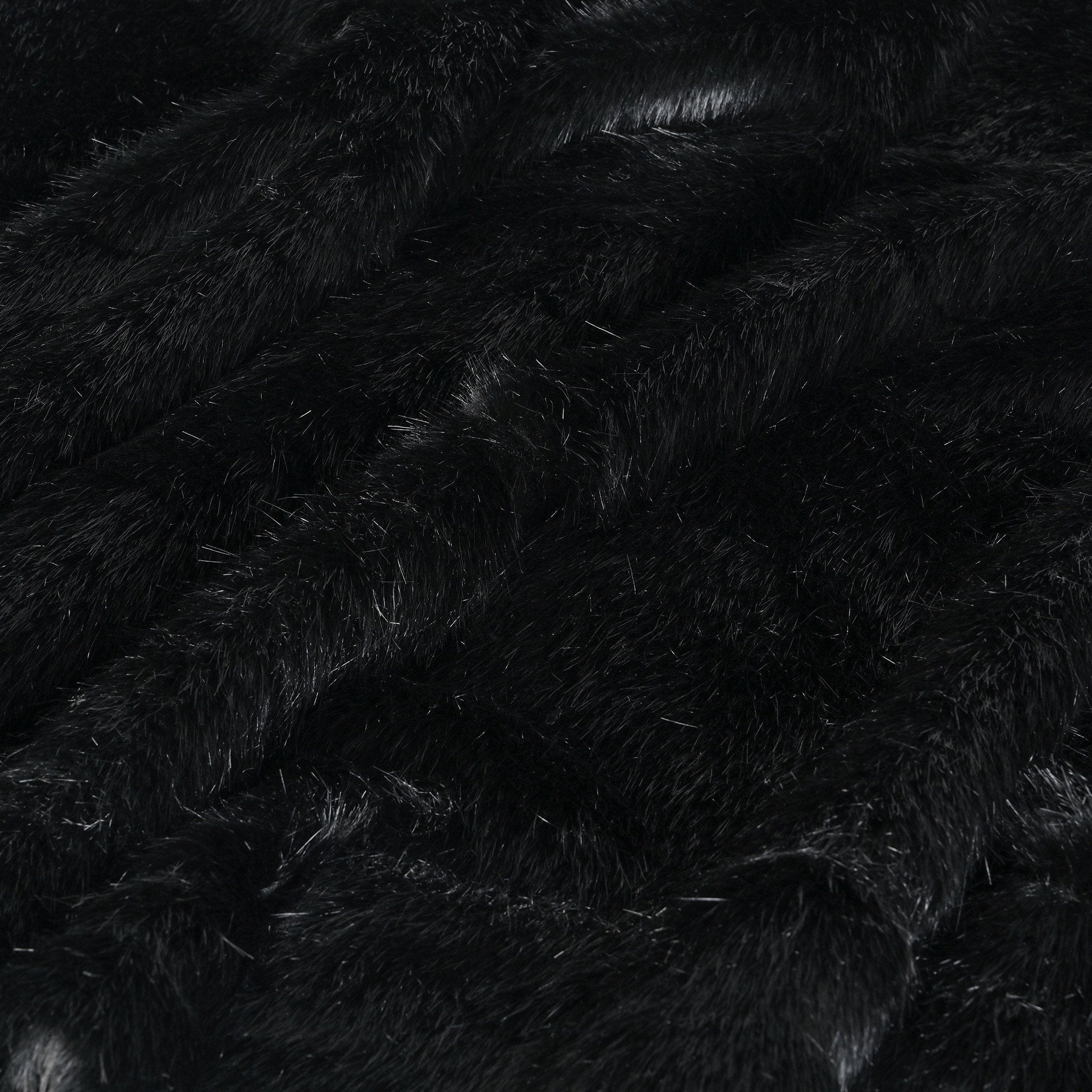 Black Faux Fur Fabric 95435