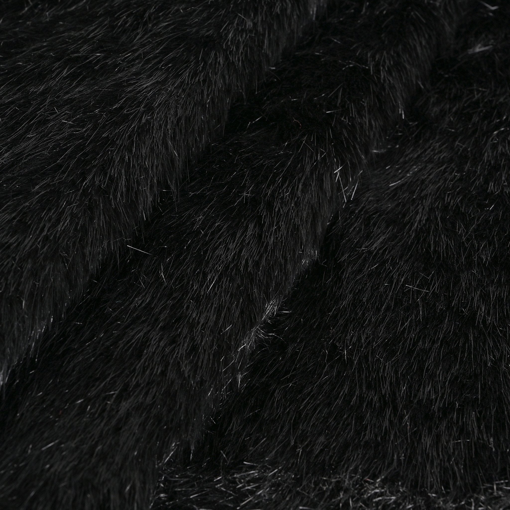 Black Faux Fur Fabric 95435