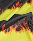 Black Flame Print Jersey Fabric 6837
