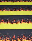 Black Flame Print Jersey Fabric 6837