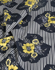Black Floral Jacquard Fabric 95201