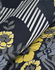 Black Floral Jacquard Fabric 95201