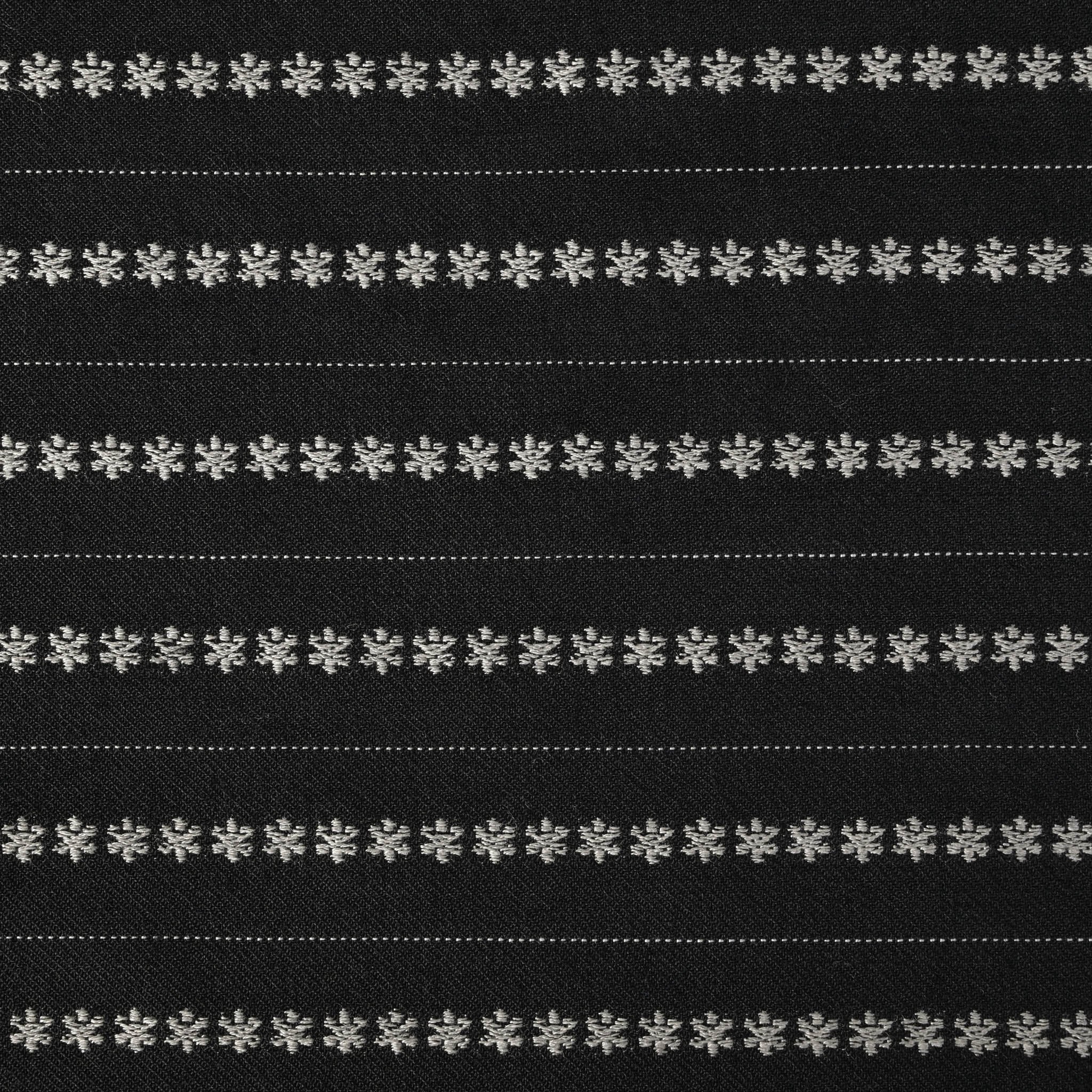 Black Floral Suiting Fabric 4525