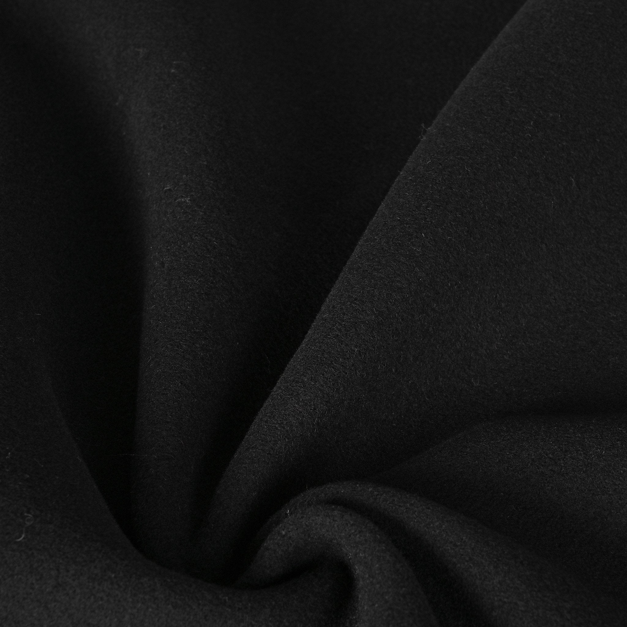 Black Melton Coating Fabric 1596