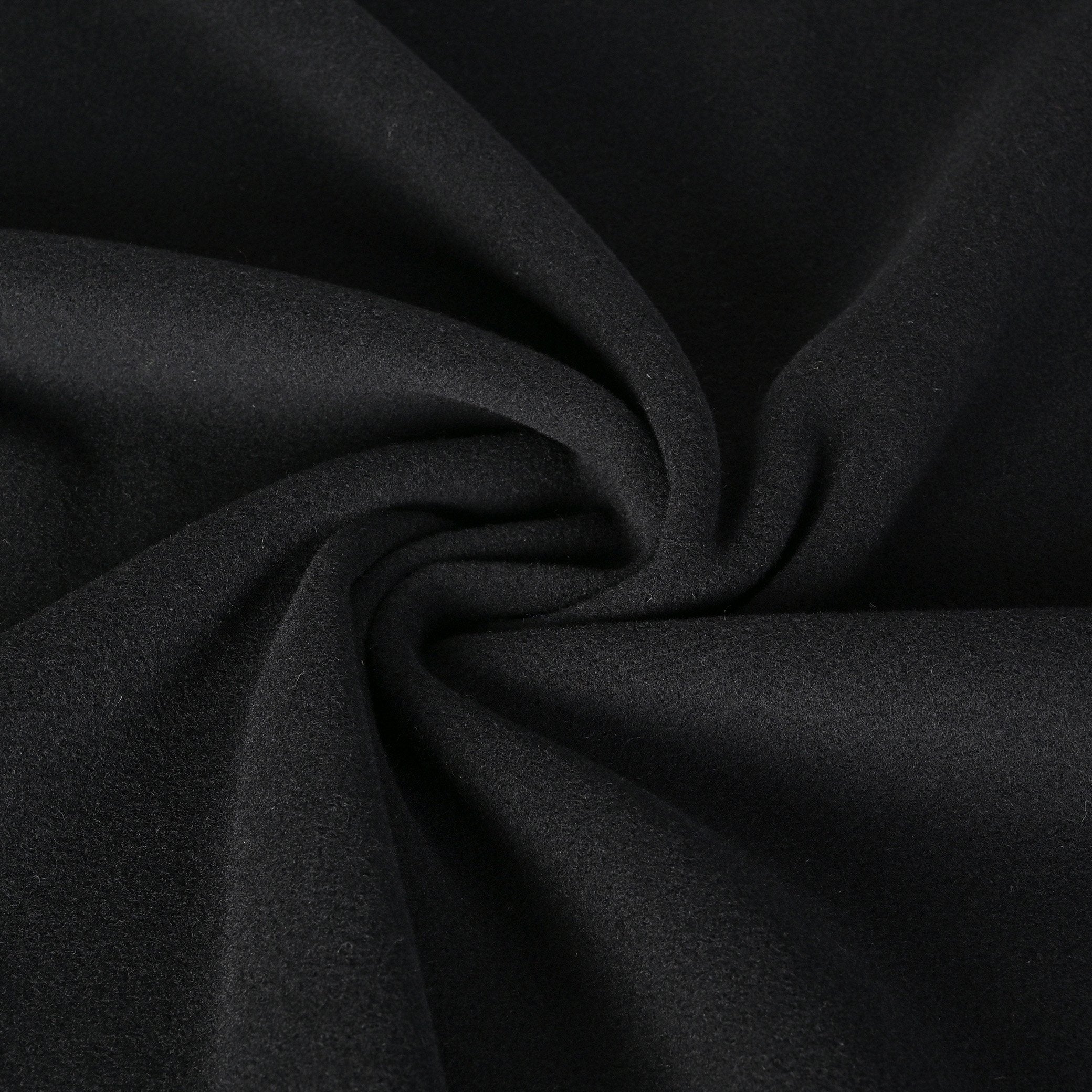 Black Melton Coating Fabric 95429