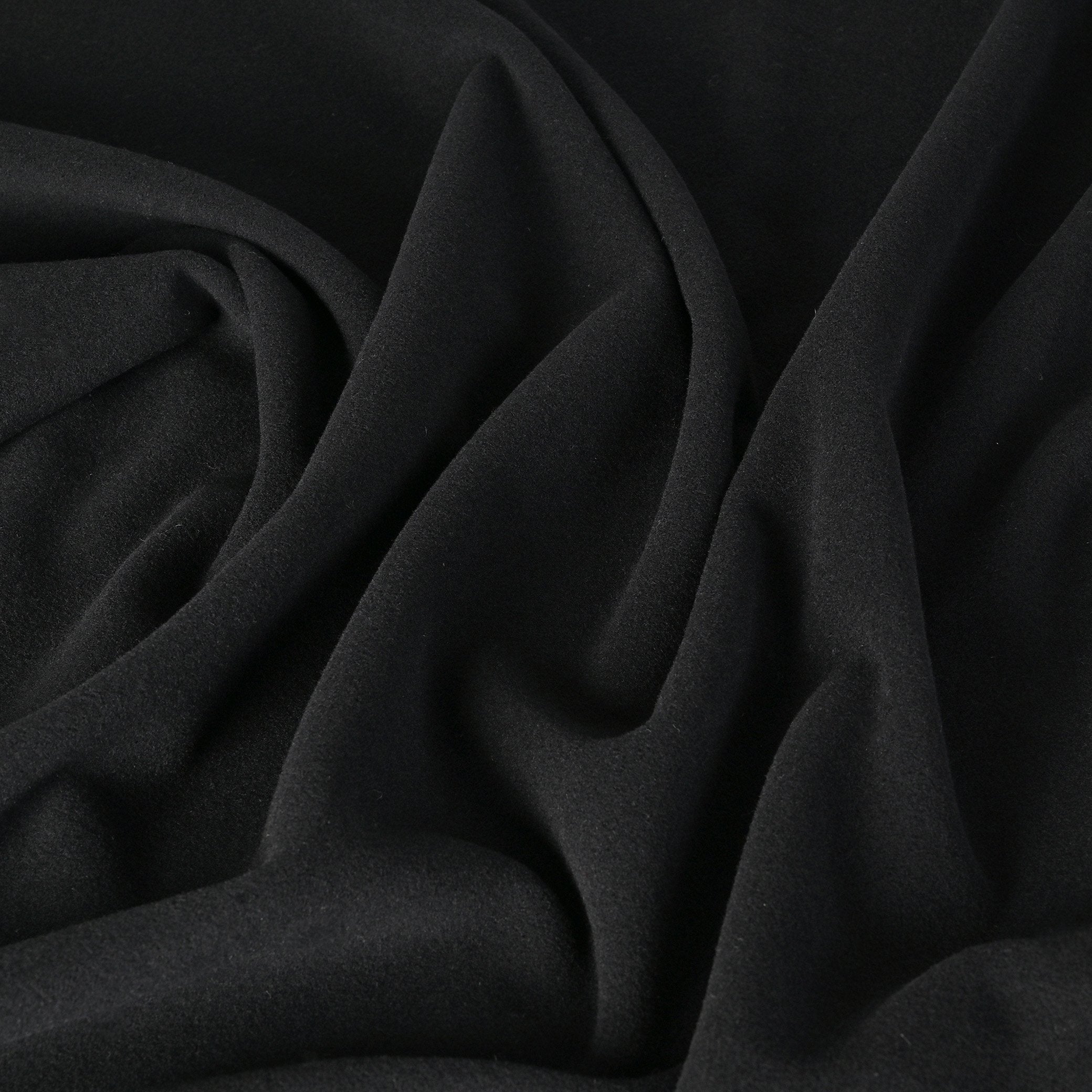 Black Melton Coating Fabric 95429