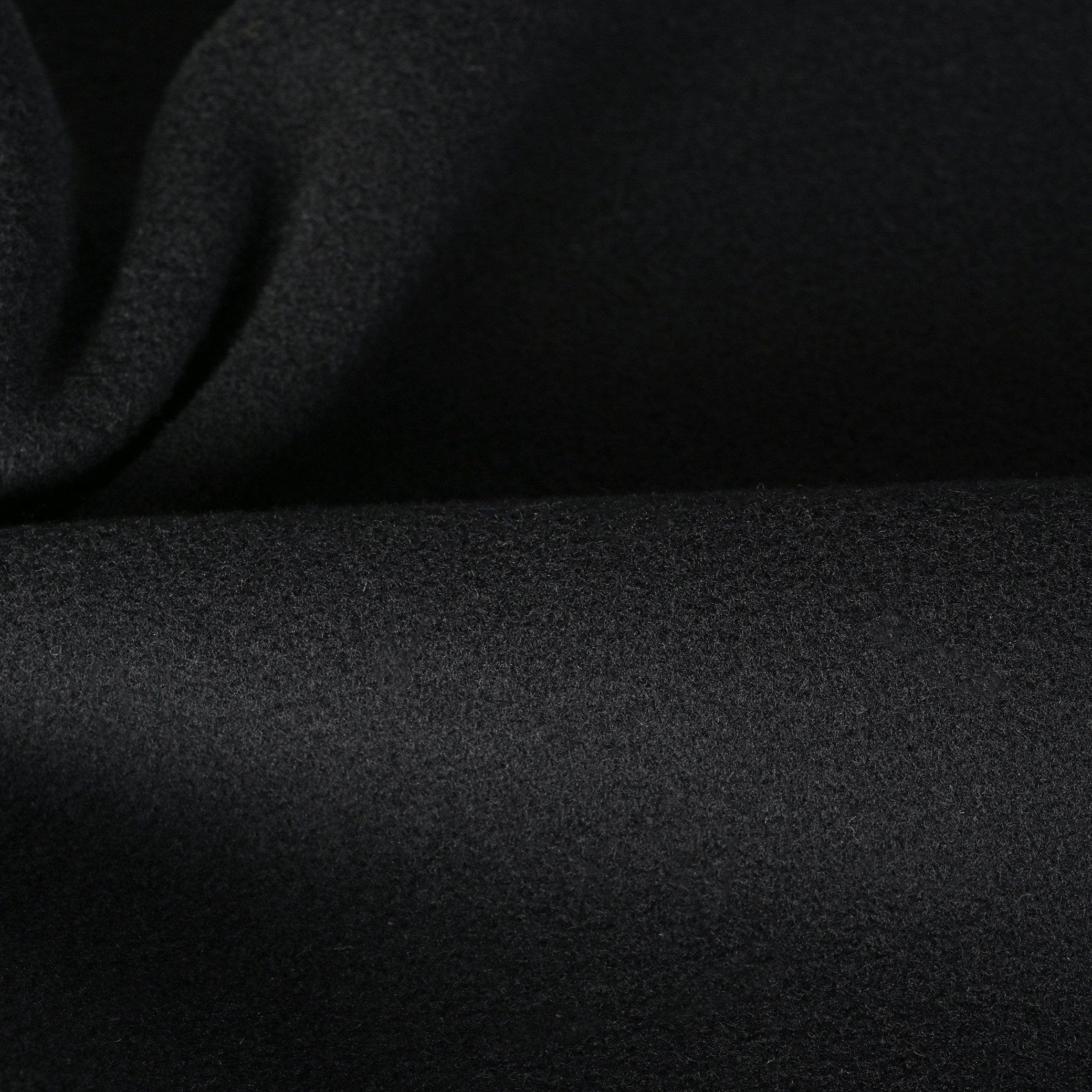 Black Melton Coating Fabric 95429