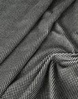 Black Pied-de-Poule Velvet Fabric 77245