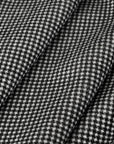 Black Pied-de-Poule Velvet Fabric 77245