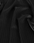 Black Pinstriped Suiting Fabric 7053