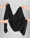 Black Polka Dot Crepe Fabric 95194