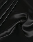 Black Satin Backed Crepe Fabric 2758