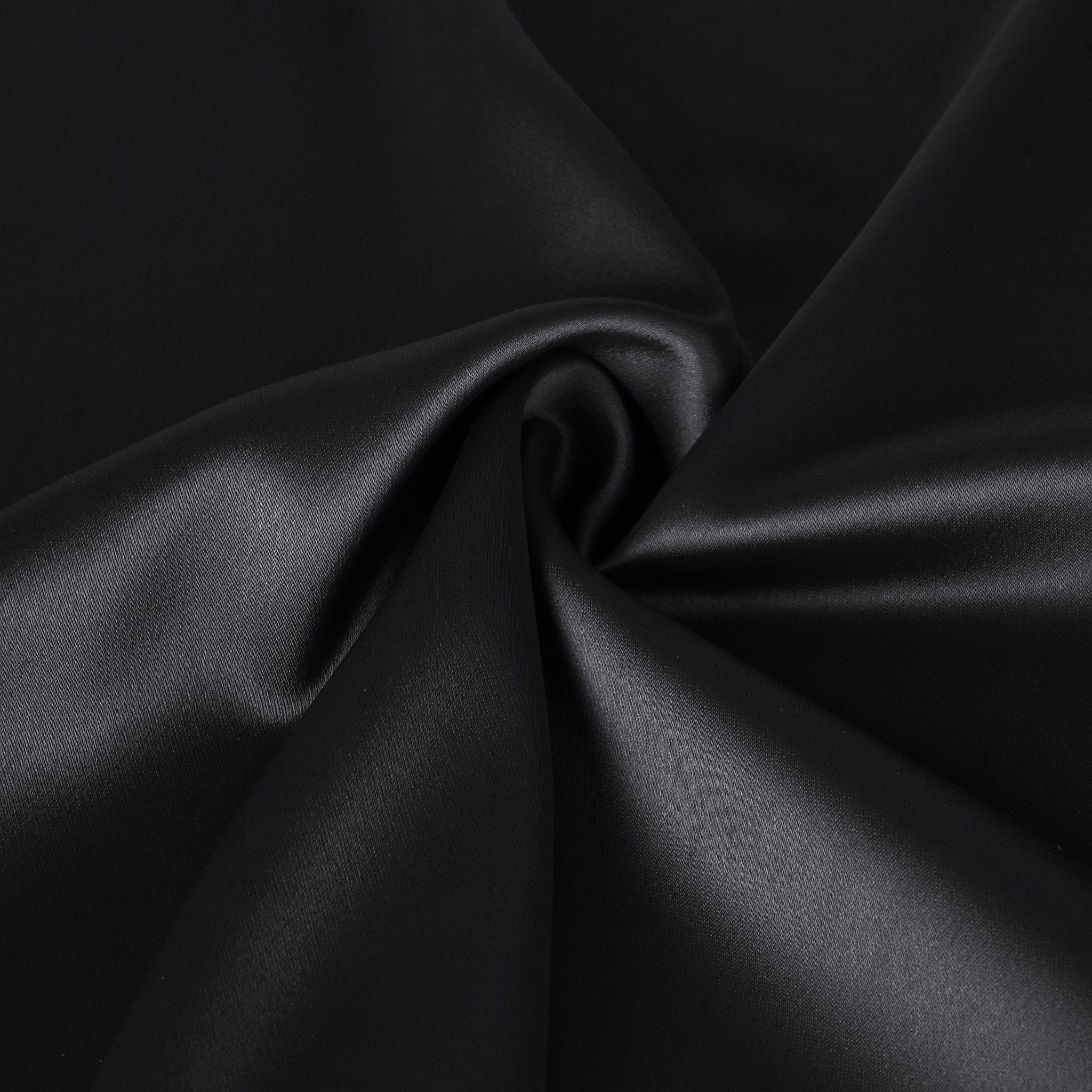 Black Satin Fabric 11110