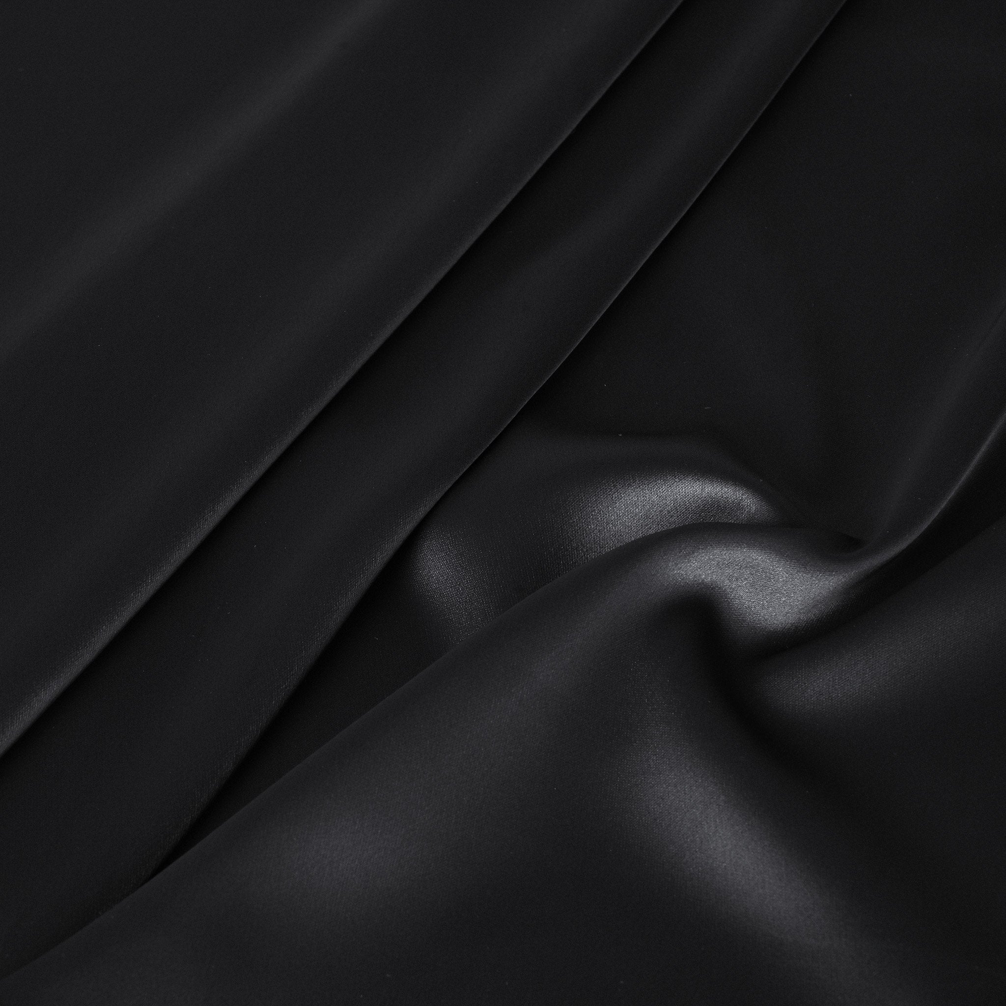 Black Satin Fabric 11110