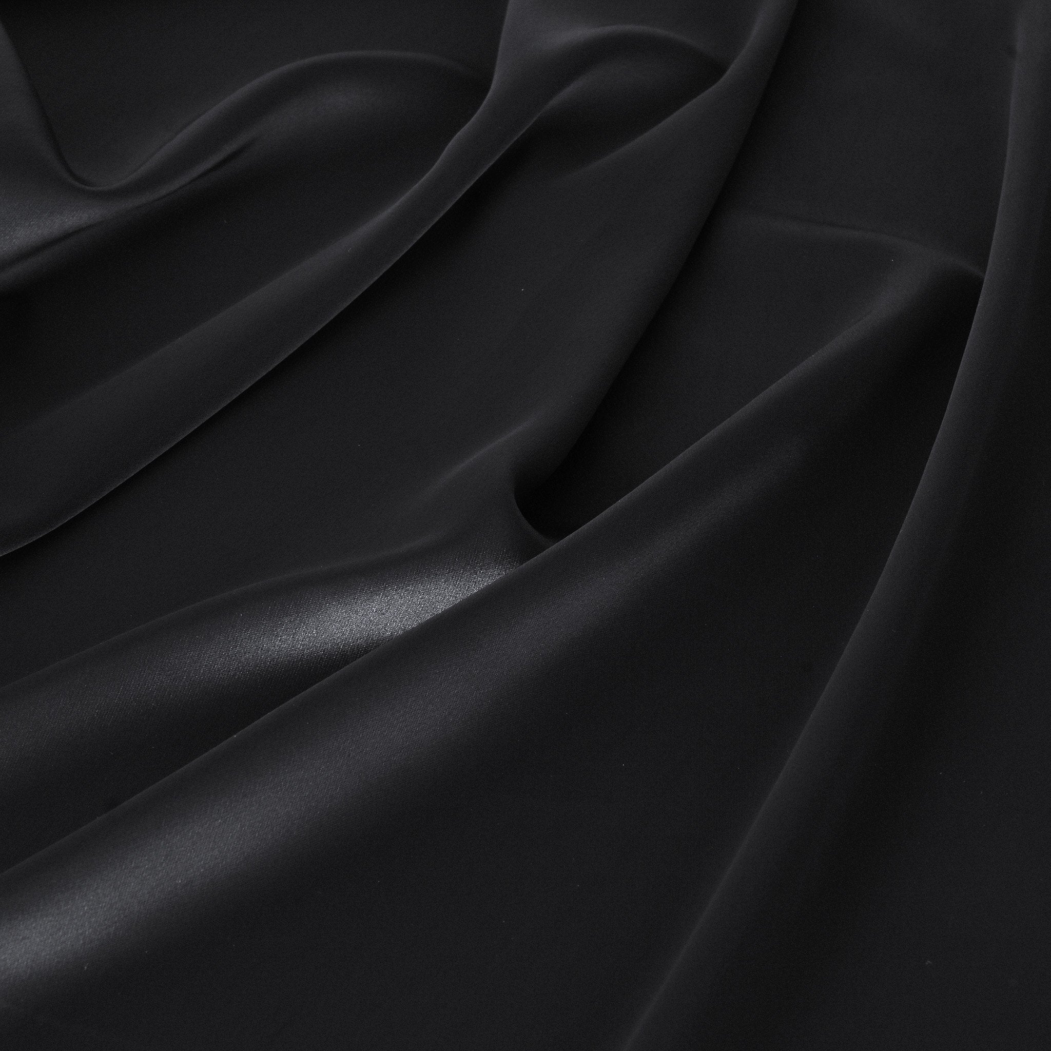 Black Satin Fabric 11110