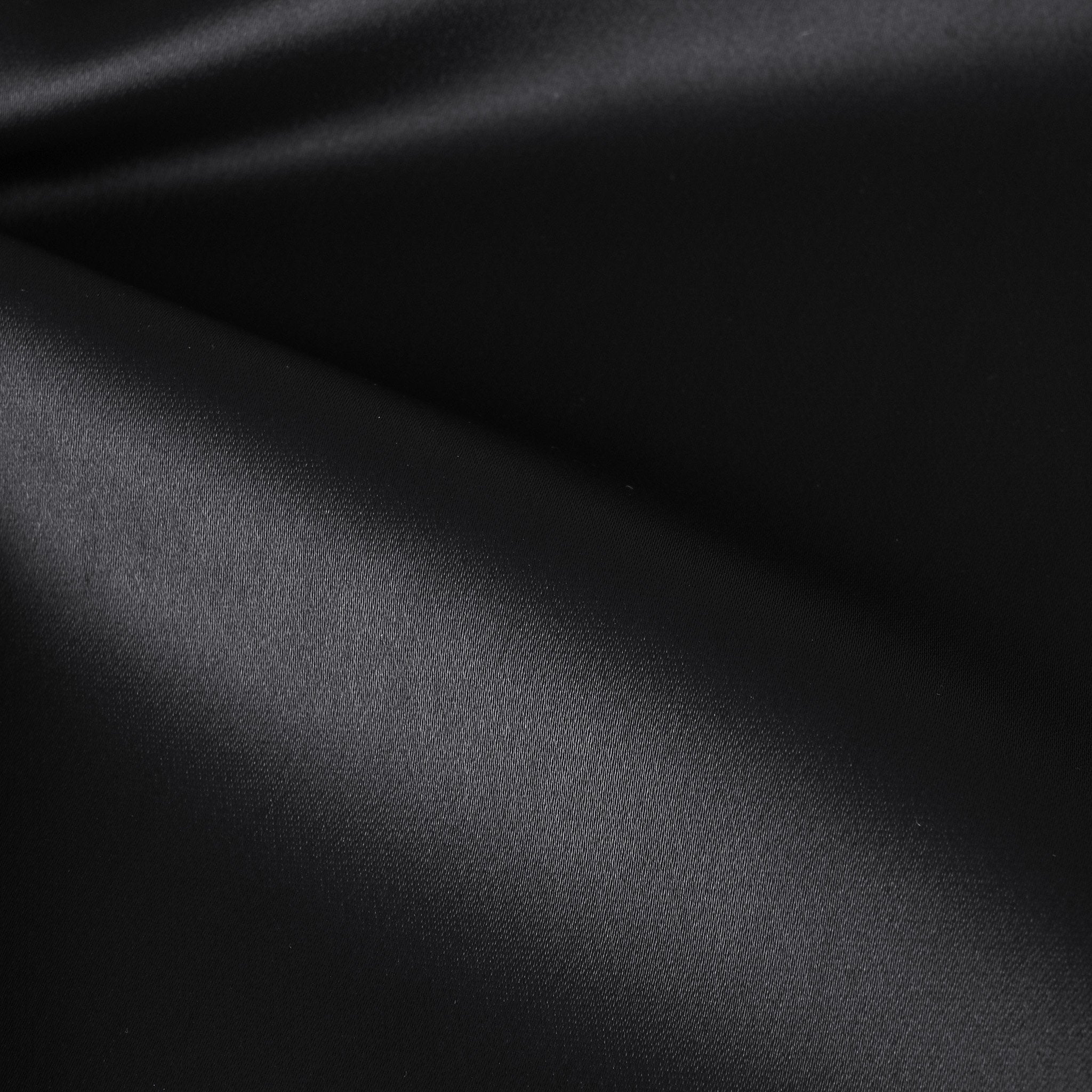 Black Satin Fabric 11110